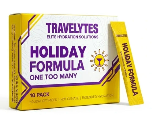 TRAVELYTES™ HOLIDAY One Too Many electrolyte box and stick sachet